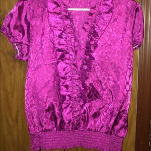 IZ Byer California women’s pink purple XL top.